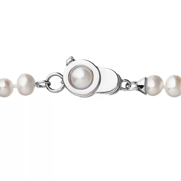 Perlový náhrdelník z pravých říčních perel bílý 22006.1