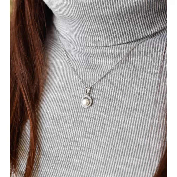 Perlová souprava z říčních perel bílá 29023.1