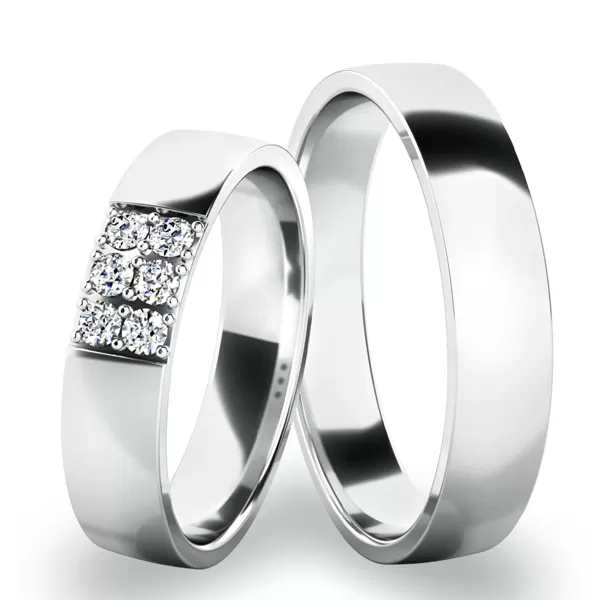 Snubní prsteny žluté zlato 585 zirkon 0.096 ct G/SI - SP-61073Z