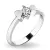 Dámský prsten bílé zlato 585/1000 přírodní diamant 0.130 ct G/SI srdíčky 10932D