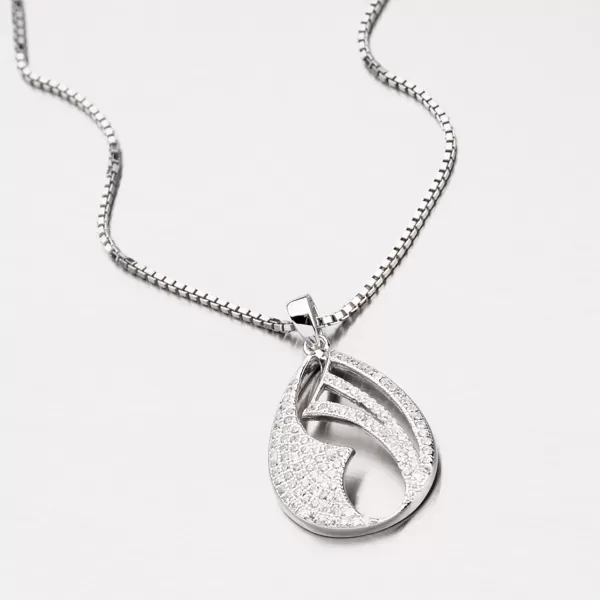 Stříbrný přívěsek se zirkony PXX02130689