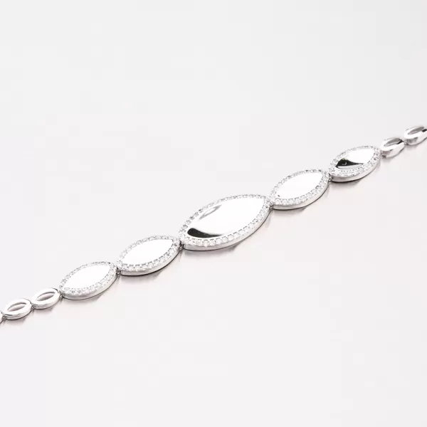 Náramek z bílého zlata 129P-141001