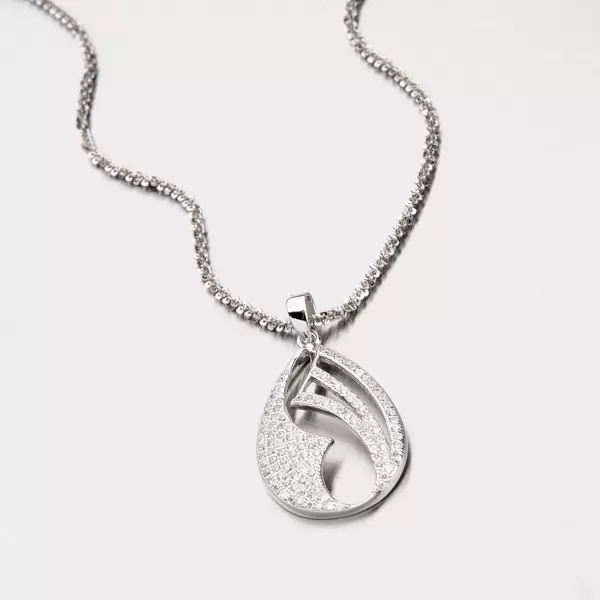 Stříbrný přívěsek se zirkony PXX02130689