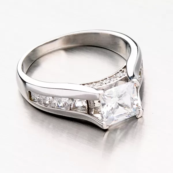 Prsten z bílého zlata GLX-10800B