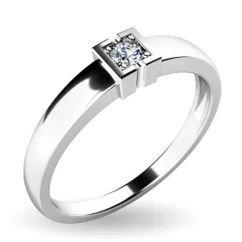 Zásnubní prsten bílé zlato 585/1000 přírodní diamant 0.060 ct G/SI ZP-10936D
