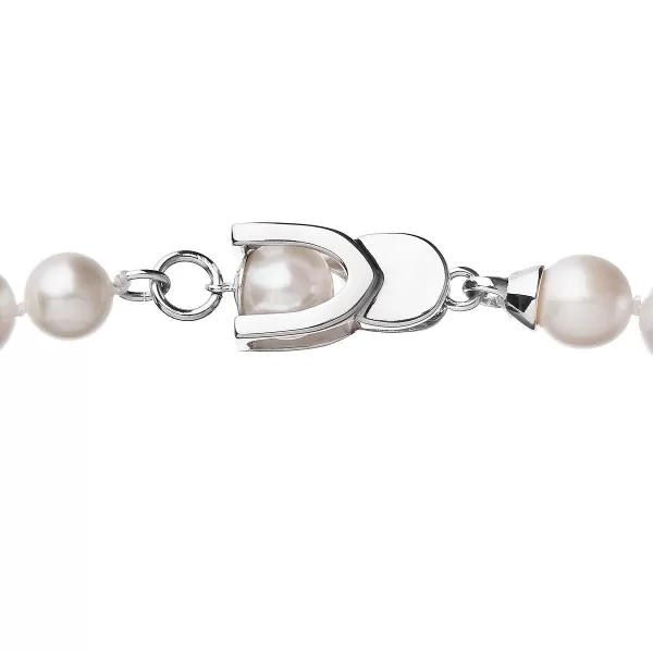Perlový náhrdelník z pravých říčních perel bílý 22007.1