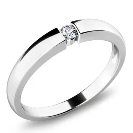 Zásnubní prsten bílé zlato 585/1000 přírodní diamant 0.053 ct G/SI ZP-10935D