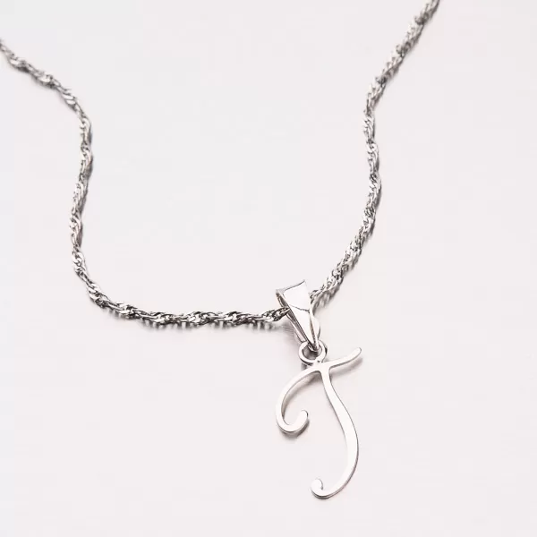 Přívěsek bílé zlato 585 - písmeno T 43-21029-T