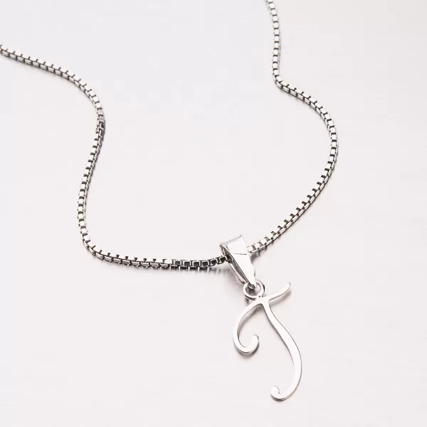 Přívěsek bílé zlato 585 - písmeno T 43-21029-T