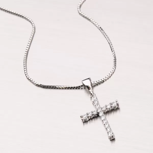 Zlatý kříž se zirkony 13-213