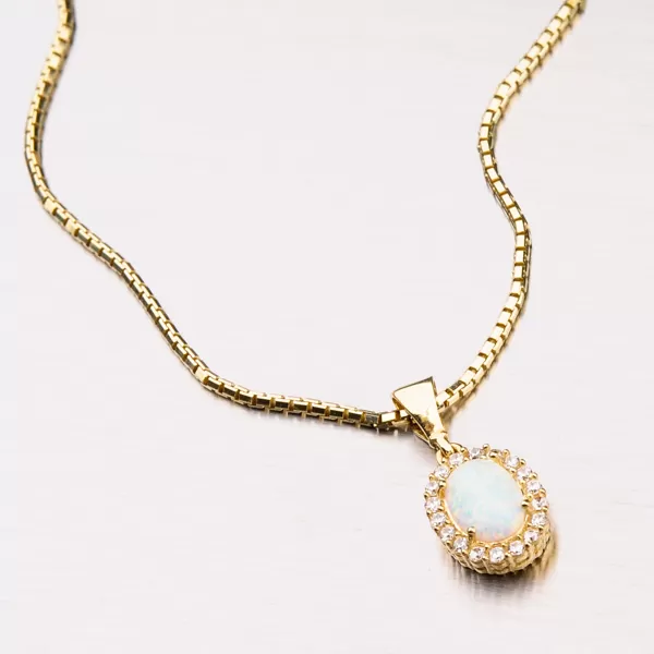 Zlatý přívěsek s opálem 162P-132420