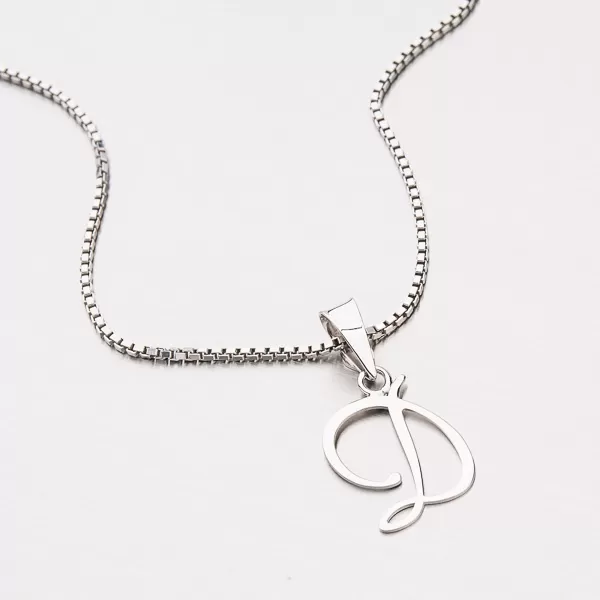 Přívěsek bílé zlato 585 - písmeno D 43-21029-D