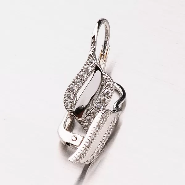 Dámské náušnice bílé zlato 585 zirkon 42-3134