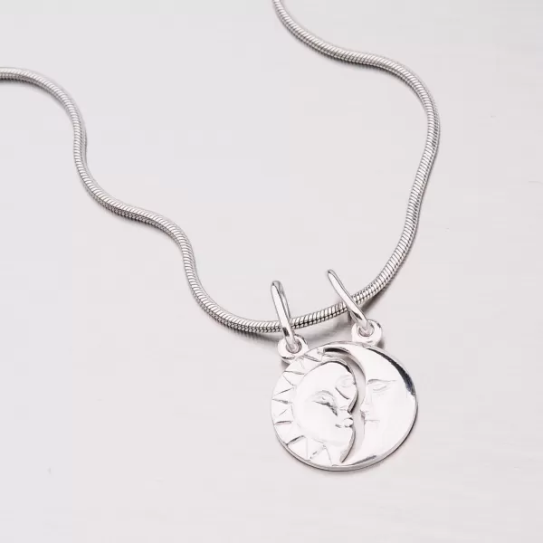 Dvojitý stříbrný přívěsek - Slunce a Měsíc M5503SL-XC