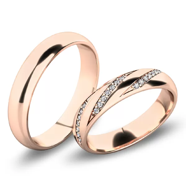 Snubní prsteny bílé zlato 585 zirkon 0.094 ct G/SI - SP-61069B