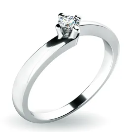 Dámský prsten bílé zlato 585/1000 přírodní diamant 0.100 ct G/SI 10941D