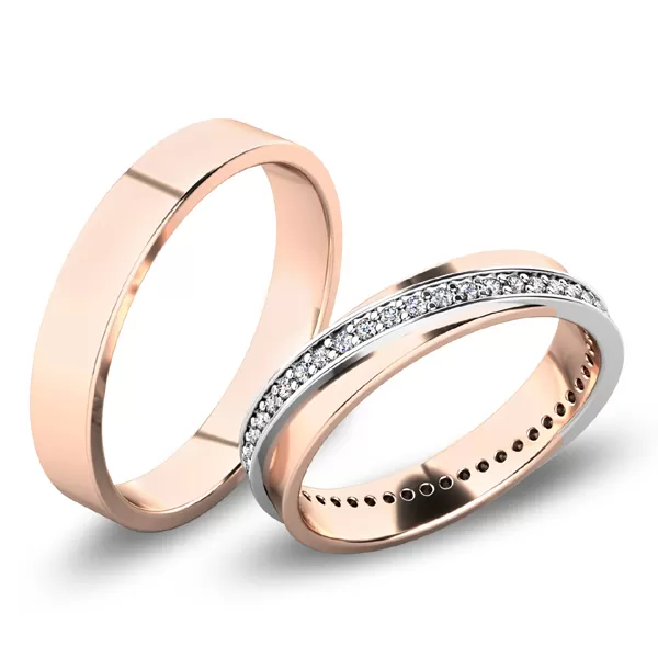 Snubní prsteny bílé zlato 585 zirkon 0.264 ct G/SI - SP-61070B