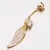 Dámský piercing žluté zlato 585 zirkon 42-21653