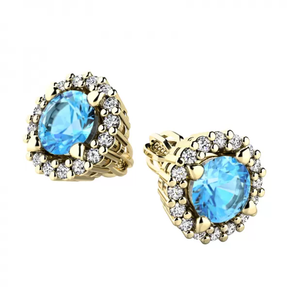 Luxusní náušnice s diamanty 10926-ZL-DIA-TPZ