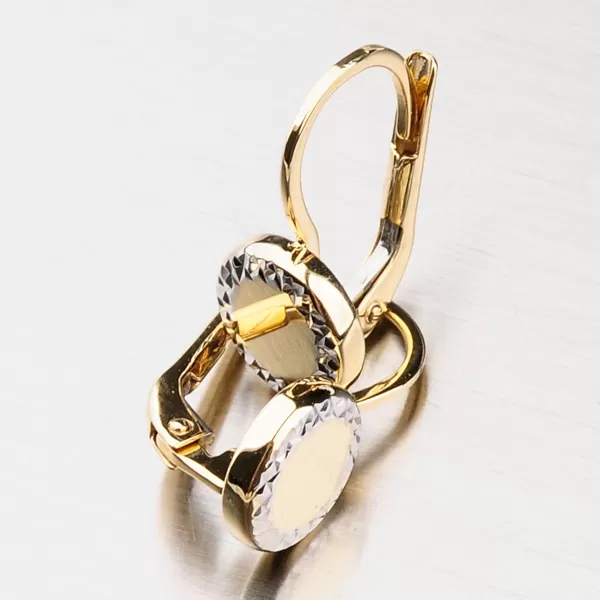 Dámské náušnice zlato mix 585 visací 42-32327