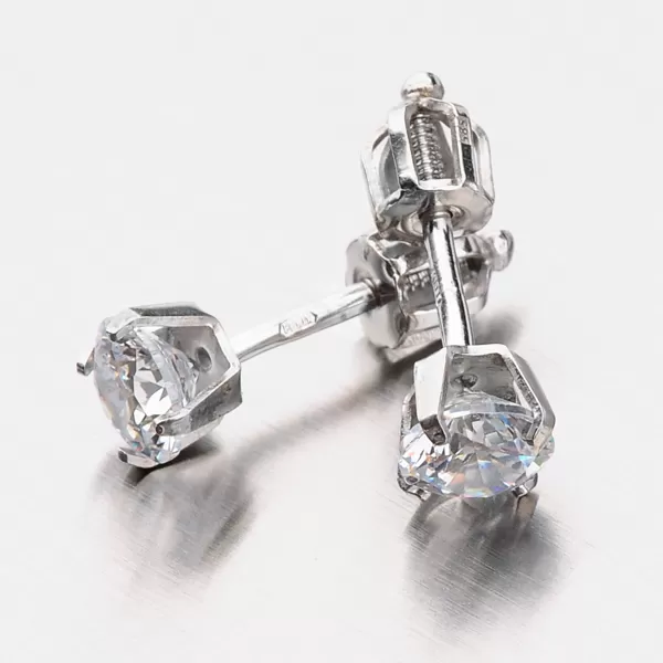 Dámské náušnice bílé zlato 585 zirkon 42-31730