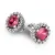 Dámské náušnice bílé zlato 585/1000 přírodní diamant 1.00 ct G/SI 10926-B-DIA-TUR