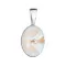 Stříbrný přívěsek s krystalem Swarovski bílý ovál 34245.4 light grey delite