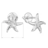 Stříbrné náušnice pecka se zirkonem bílá hvězdice 11292.1