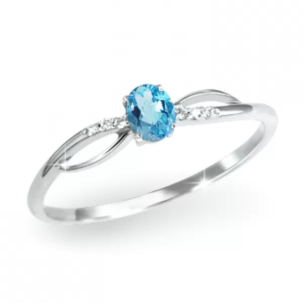 Prsten s topazem a diamanty GKW46582TPZ