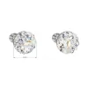 Stříbrné náušnice pecka s krystaly Swarovski modré kulaté 31336.3 light sapphire
