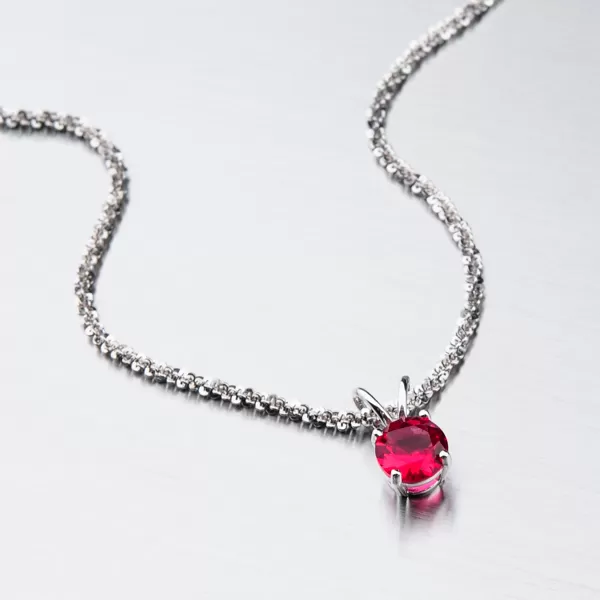 Dámský přívěsek stříbro 925 zirkon rubín HST-13386