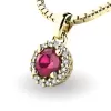 Luxusní přívěsek s rubínem a diamanty 10927-ZL-RUB
