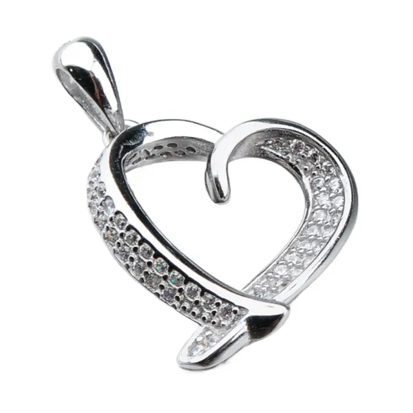 Dámský přívěsek stříbro 925 zirkon srdce HST-13109