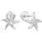 Stříbrné náušnice pecka se zirkonem bílá hvězdice 11292.1