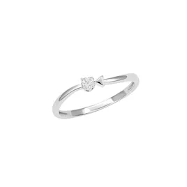 Dámský prsten bílé zlato 585/1000 přírodní diamant 0.039 ct briliantem GKW57281
