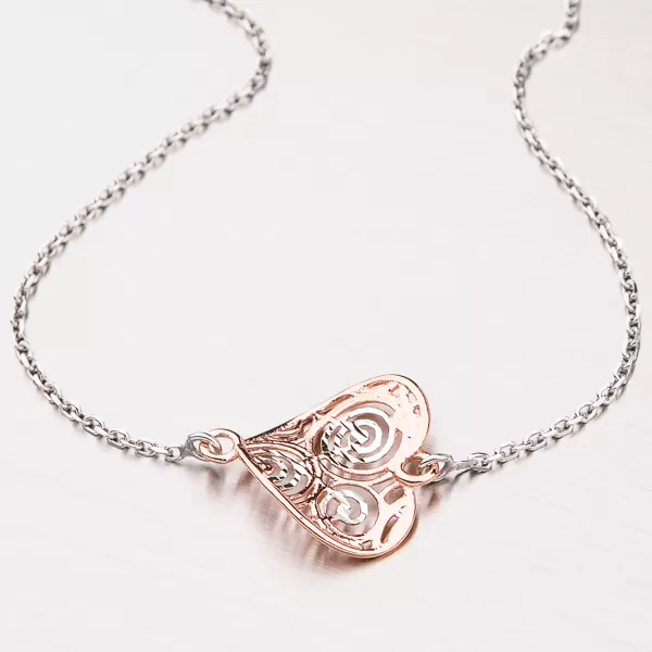 Dámský náramek stříbro 925 zlaceným srdce 92003043-56-SLX