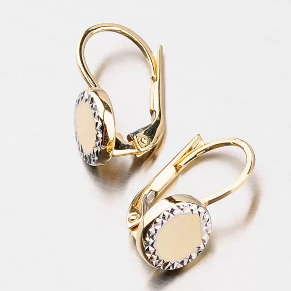 Dámské náušnice zlato mix 585 visací 42-32327