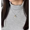 Stříbrný přívěsek s krystalem Swarovski zlatý ovál 34245.5