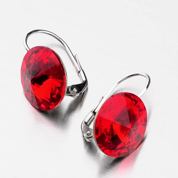 Náušnice s krystalem kulatým 14 mm N3350RT-JK