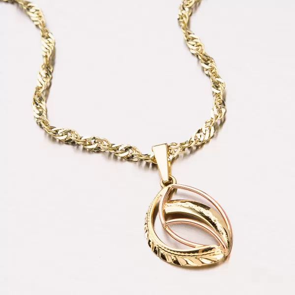 Dámský přívěsek zlato mix 585 53P-344