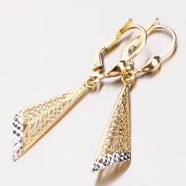 Visací náušnice - zlato 585, 42-31249