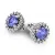 Dámské náušnice bílé zlato 585/1000 přírodní diamant 1.00 ct G/SI 10926-B-DIA-TAN