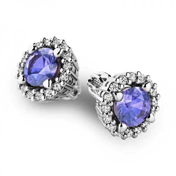 Luxusní náušnice s diamanty 10926-B-DIA-TAN