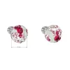 Stříbrné náušnice pecka s krystaly Swarovski mix barev kulaté 31336.3 sweet love