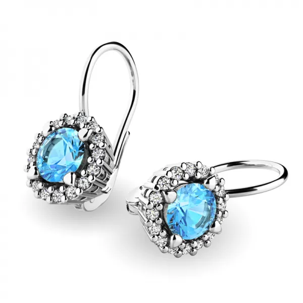 Luxusní náušnice s diamanty 10925-B-DIA-TPZ
