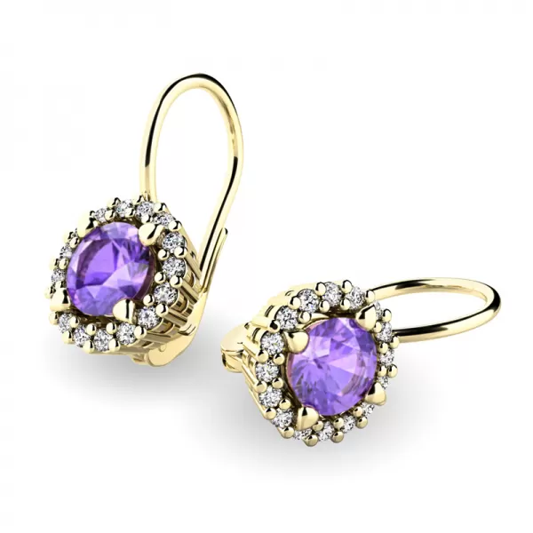 Dámské náušnice bílé zlato 585/1000 přírodní diamant 1.00 ct G/SI 10925-B-DIA-TAN