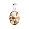 Stříbrný přívěsek s krystalem Swarovski zlatý ovál 34245.5