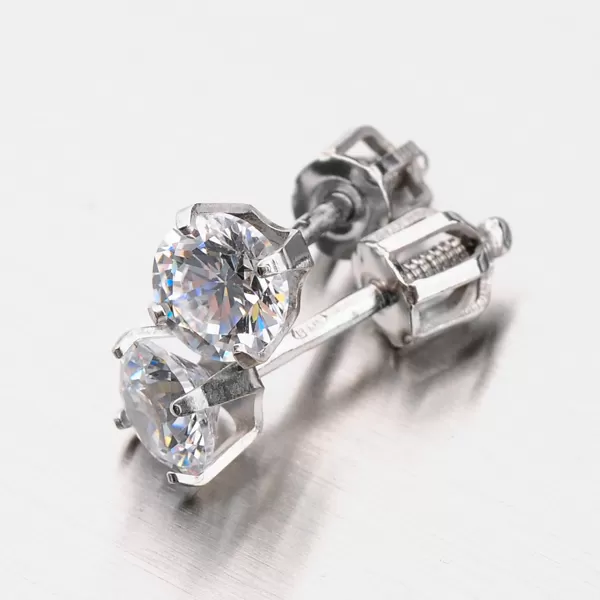 Dámské náušnice bílé zlato 585 zirkon 42-31730