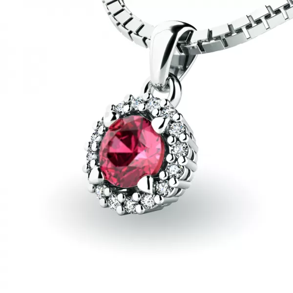 Luxusní přívěsek s turmalínem a diamanty 10927-B-TUR