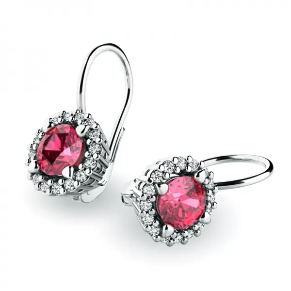Luxusní náušnice s diamanty 10925-B-DIA-TUR